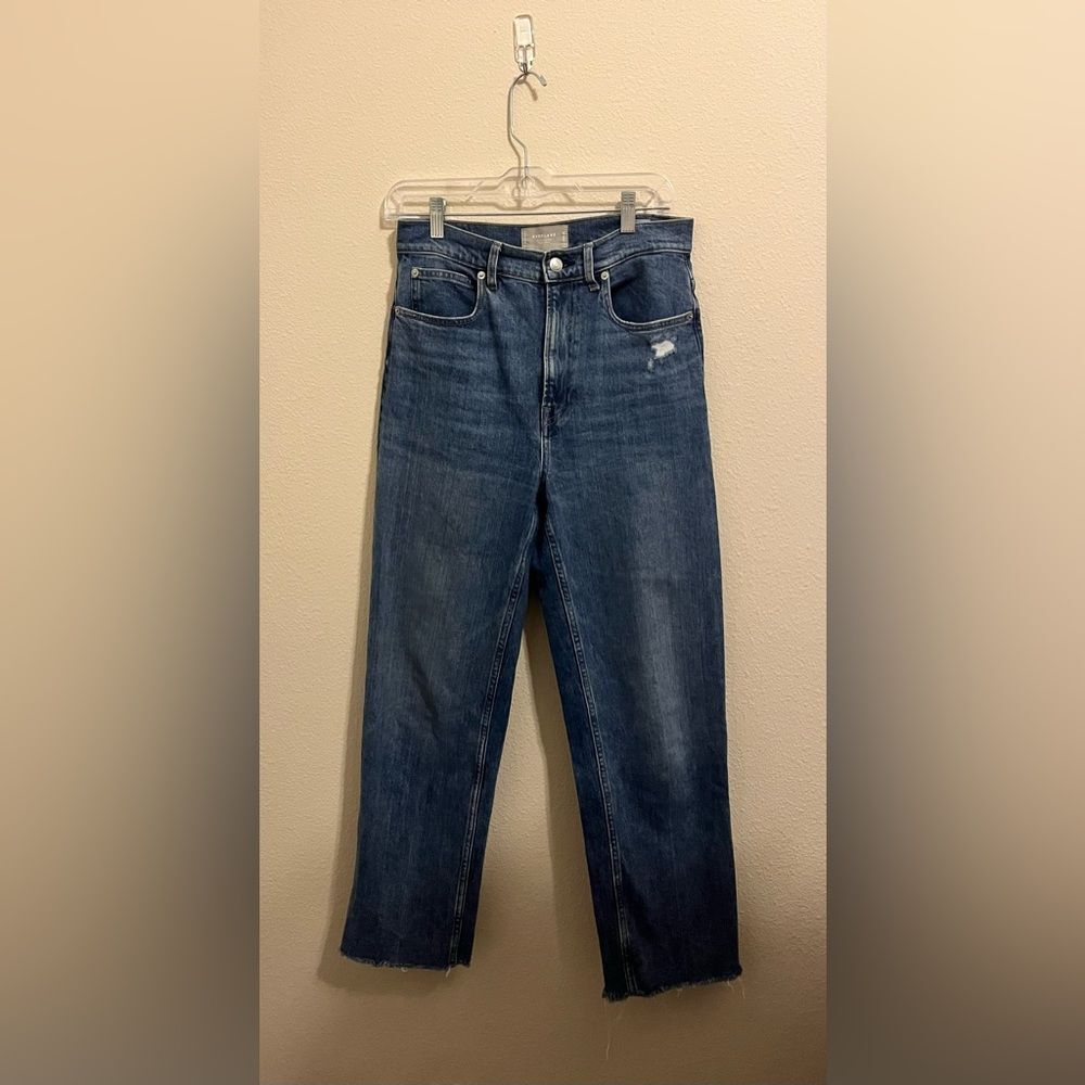 Everlane Women’s Distressed Blue Straight Jeans